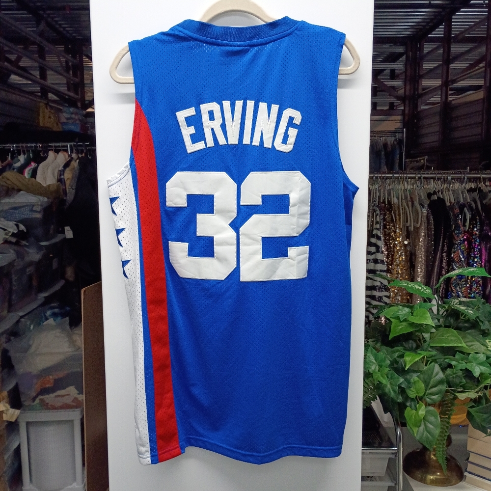 Blue Basketball Jersey with Red and White Accents - Picture 2 of 6